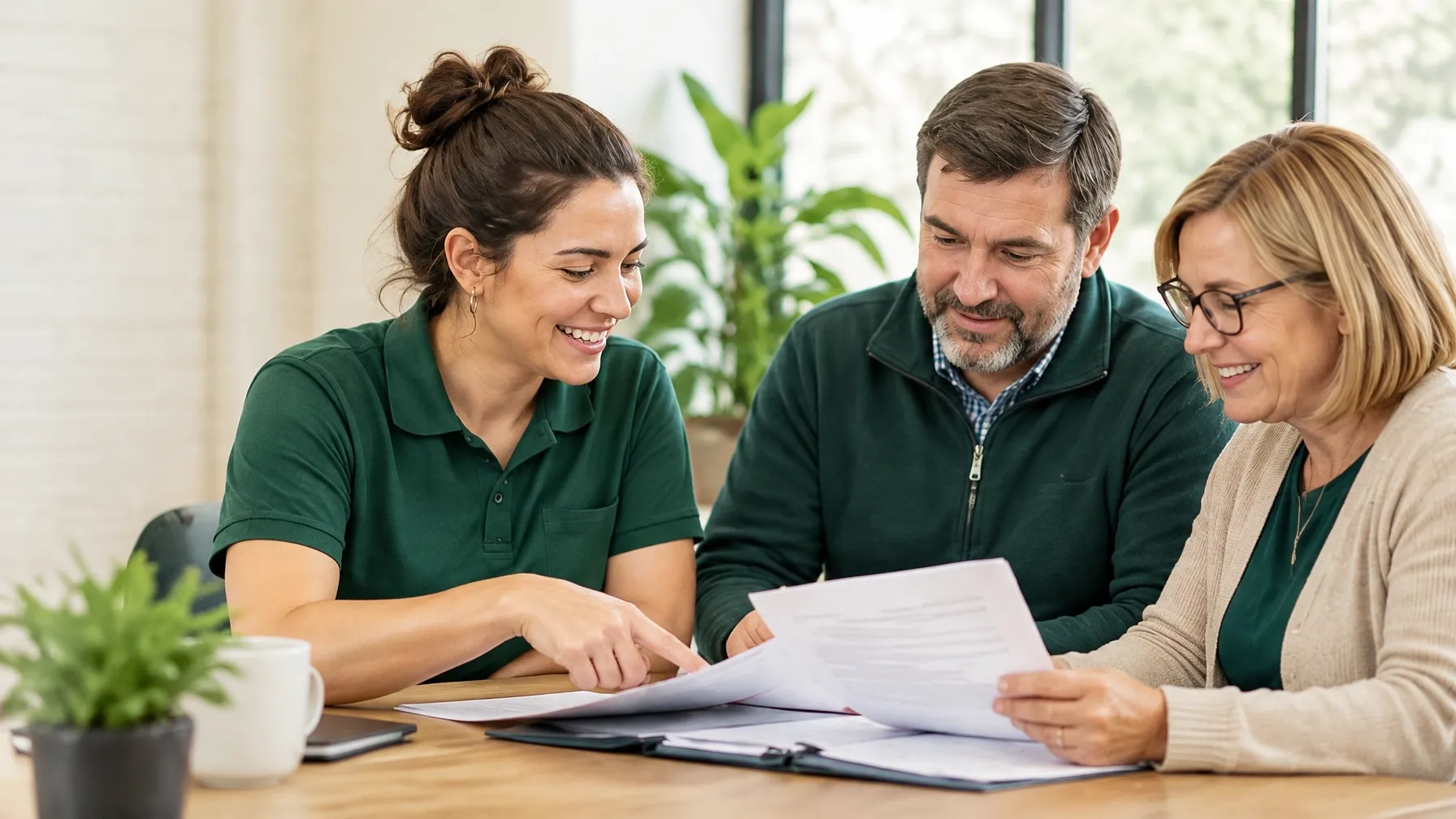 Australian disability support provider team reviewing documents